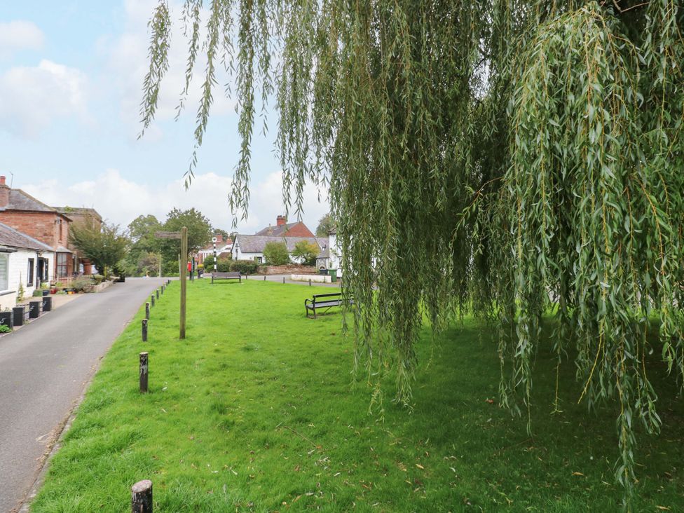 A park area with trees and benches at Milford in Wetheral