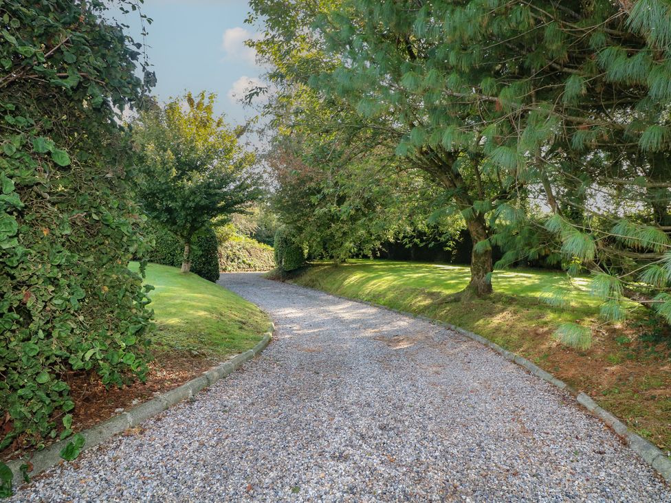 A gravel path surrounded by trees and hedges at The Lodge Bolinahaney Bunclody, County Wexford