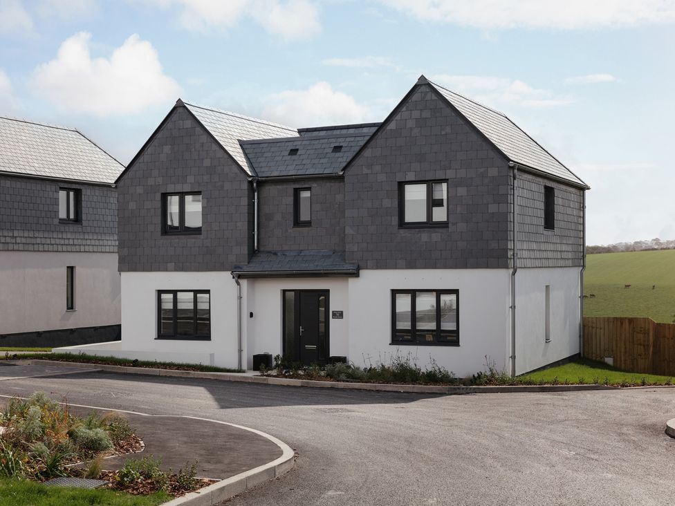 A house with windows and door at Polview in Newquay