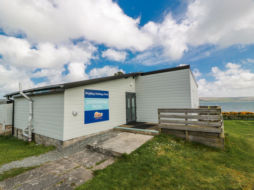 A swimming pool building at WigBay Holiday Park - Holiday Accommodation 16774 Stranraer