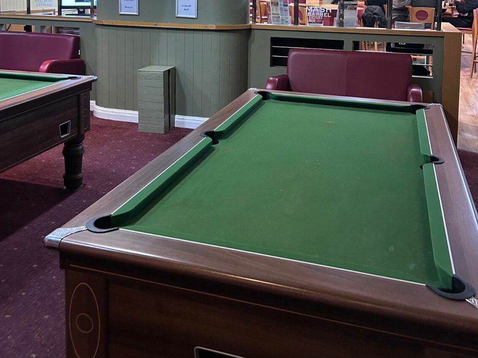 a pool table in a recreational area at Cala Gran Holiday Park - Holiday Accommodation 21106, Fleetwood