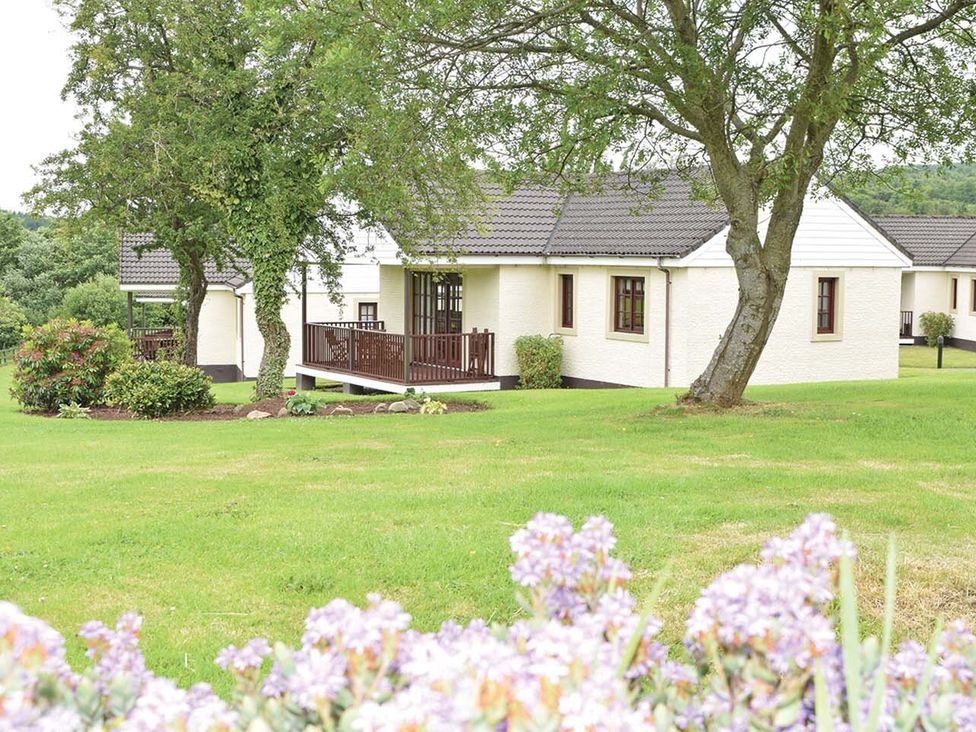 A house with a deck and trees in the outdoor area at Bargany in Dailly