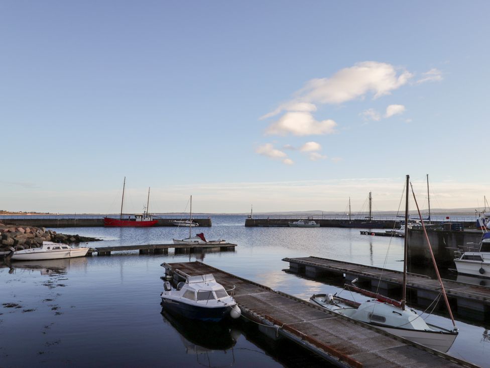 A harbor with boats at Wee Flat in Avoch