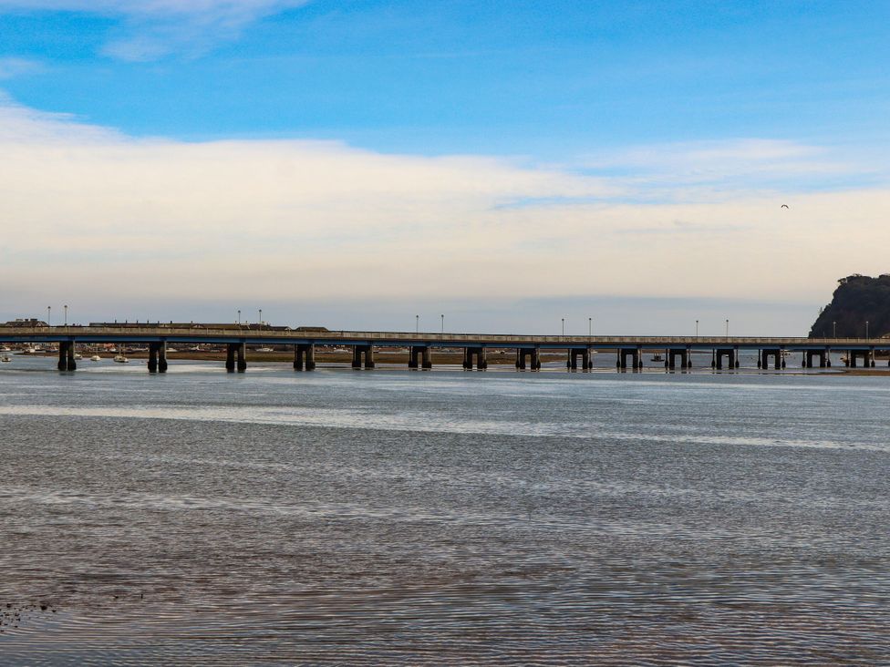 A bridge over water at The Gables in Teignmouth