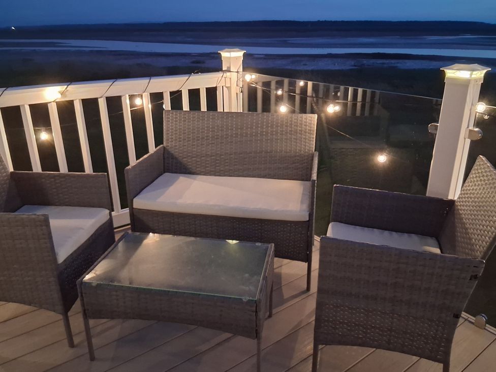 A seating area with furniture and lights at Willerby Malton 2023 in Kidwelly