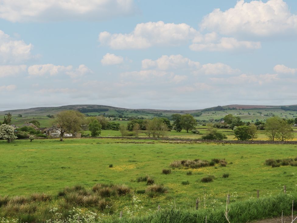A view of hills and green fields with trees at Daleholme in Barnard Castle