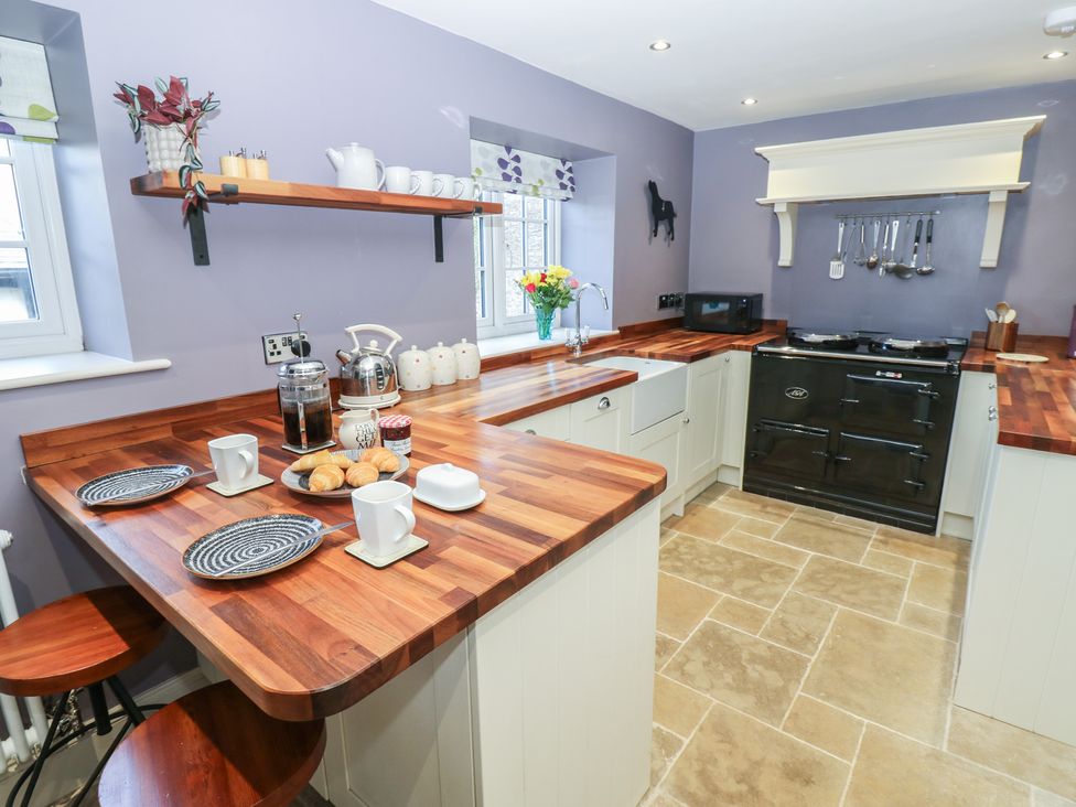 A kitchen with counter space and appliances at Daleholme, Mickleton, Teesdale