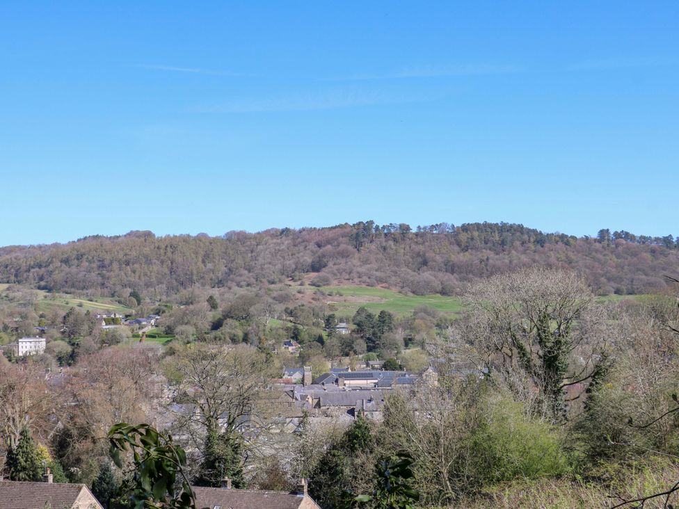A view of hills and houses at 7 Catcliffe Cottages in Bakewell