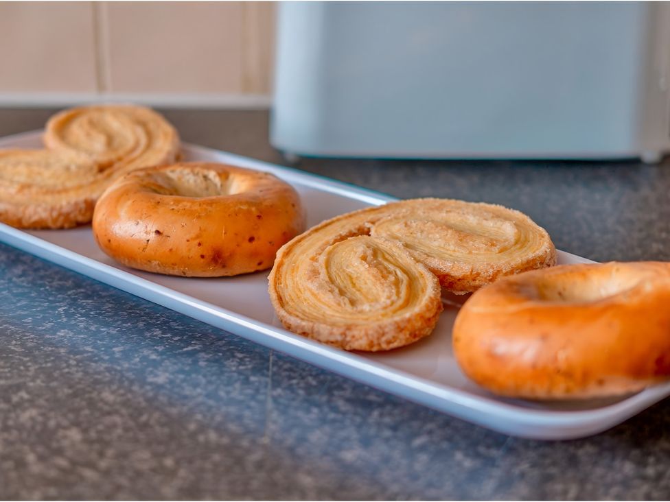 A tray with pastries at Rochester Road Corby