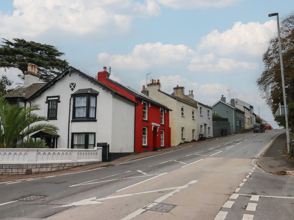 A row of houses along a street at Teign Place in Teignmouth