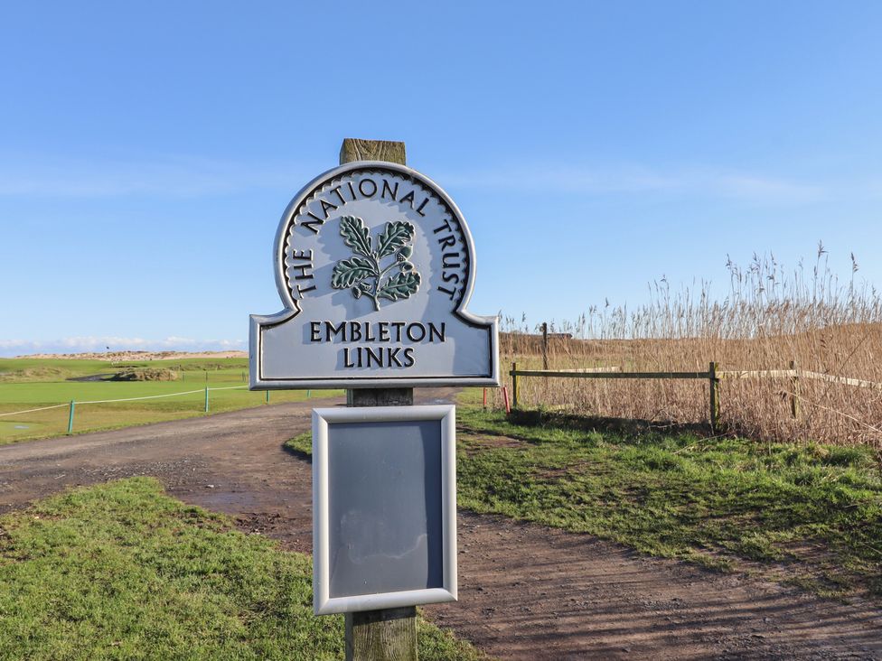 A sign for Embleton Links at The National Trust in Embleton