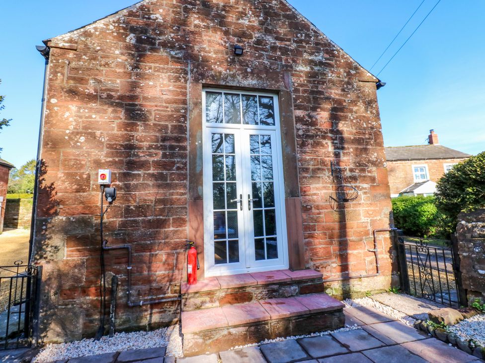 An exterior view of a building entrance at Broadwath Old House Broadwath near Corby Hill