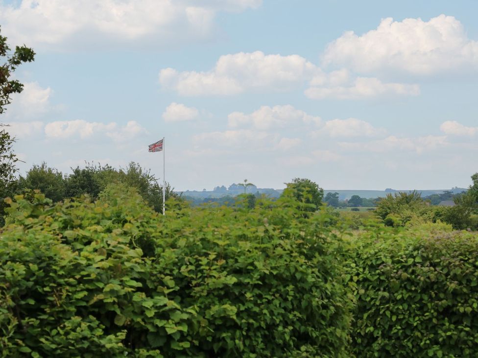 A view with a flag and greenery at Ticklepenny in Louth