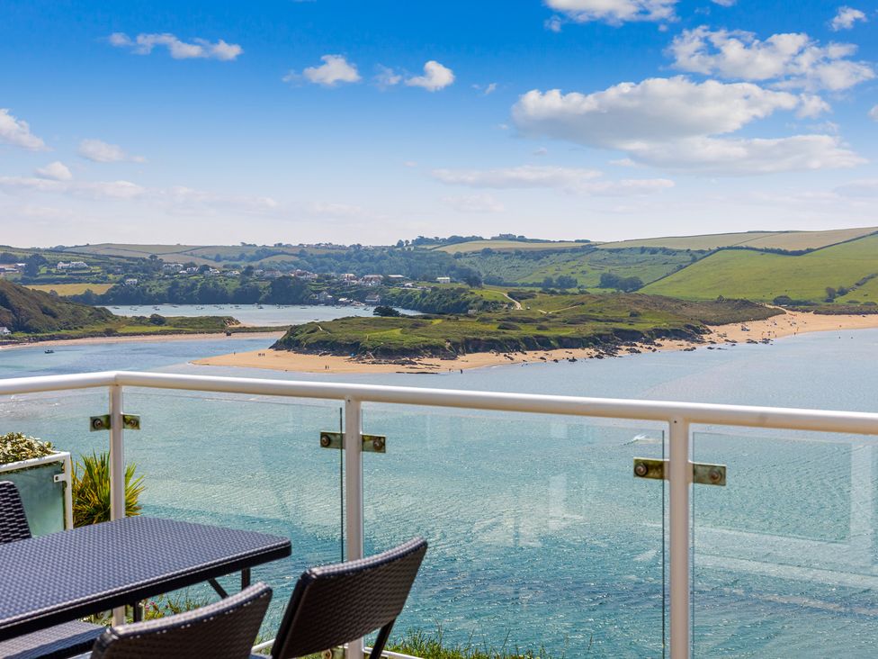 A view of a landscape with water and hills at 6 Avon Quillet Bigbury-On-Sea