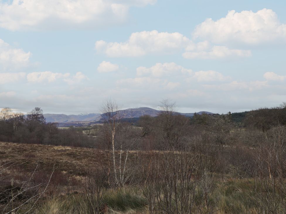 A landscape featuring mountains and trees at Coll in Fort William