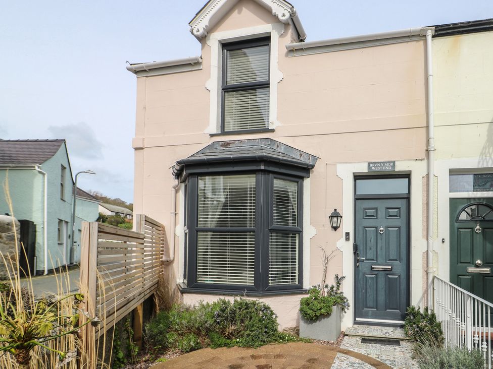 A house exterior with a door and window at Bryn Y Mor Beaumaris