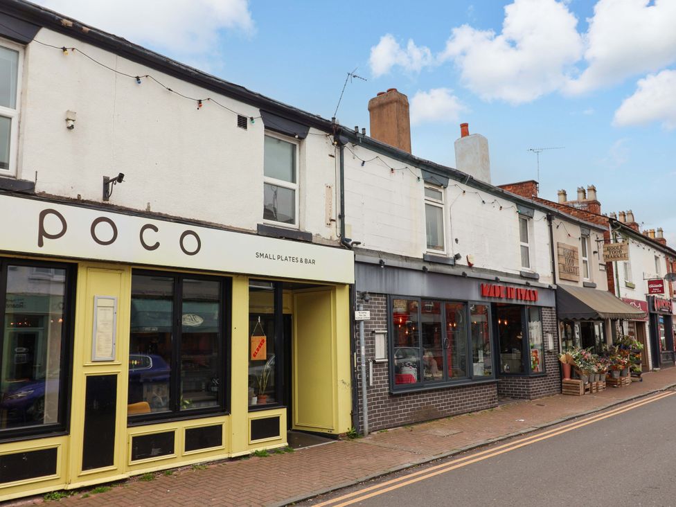 A street view with restaurant and bar exteriors at Skylights in Hoole