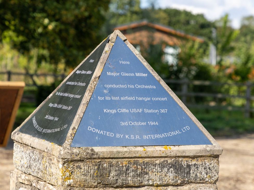 A commemorative plaque marking Major Glenn Miller's concert at Kings Cliffe USAF Station 367