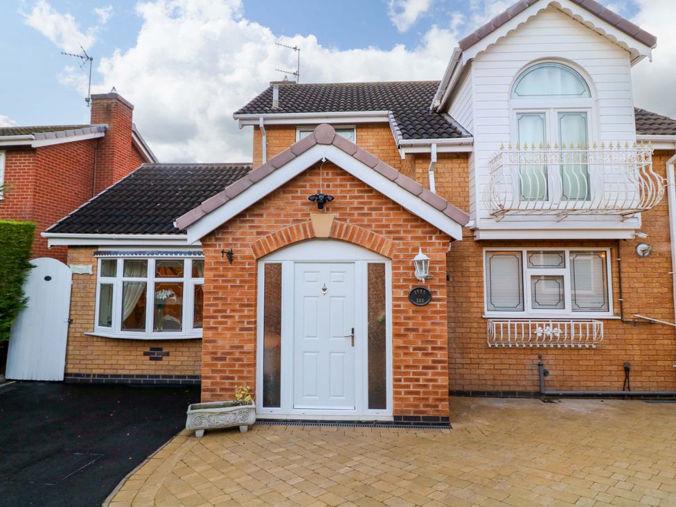 A house exterior with a front door and windows at 12 Wyndham Road Loughborough