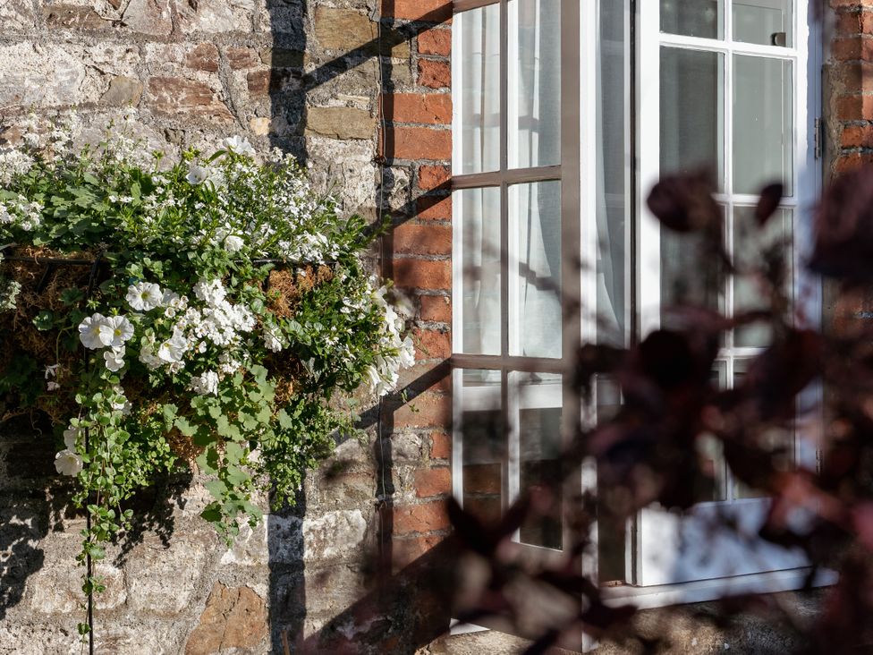 A window and flower planter at Upper School House Newton Abbot