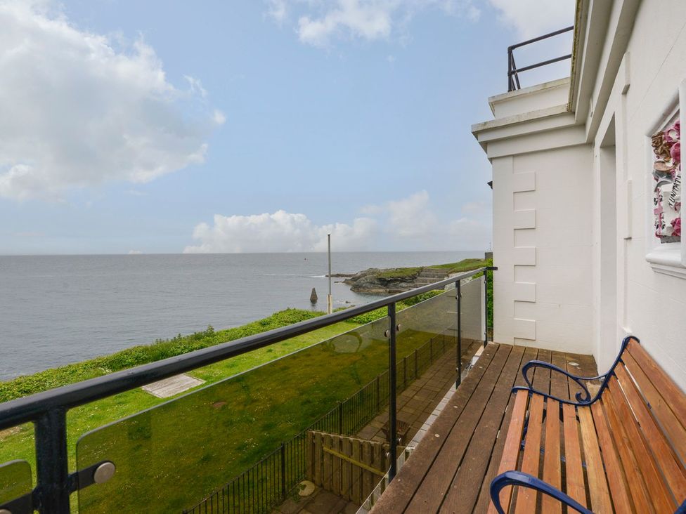 A balcony overlooking the sea at The Old Signal House in Torpoint