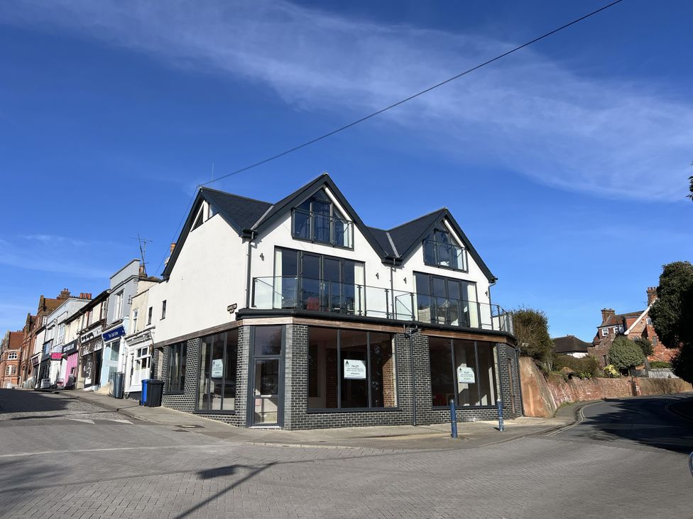 A building with a balcony on a corner street at 11 Langer Road Felixstowe