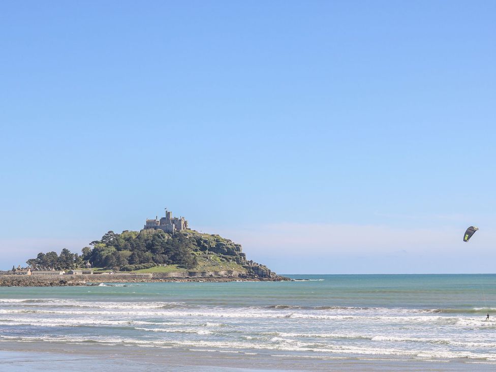 A castle on a hill with an ocean view at Harbour Lights in Penzance