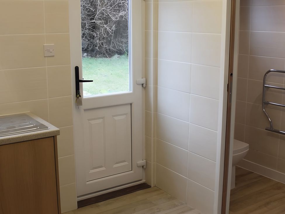 A bathroom with a sink and toilet at Erisgeir Isle of Mull