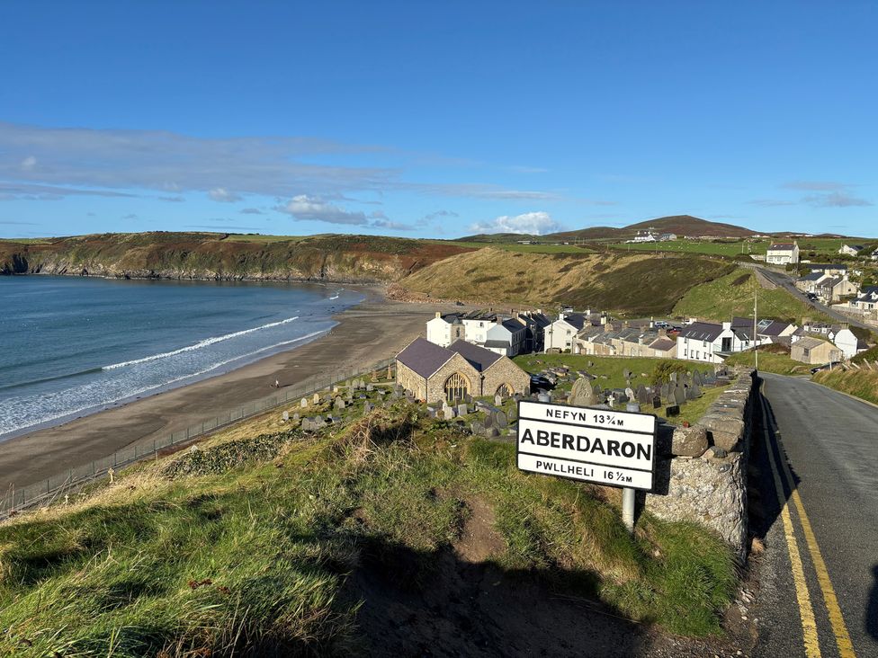 A view of Aberdaron beach and surrounding area near Aberdaron