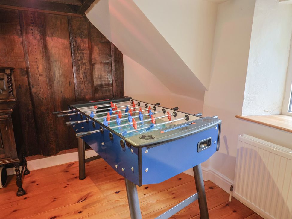 A foosball table in a game room at Ellishayes Farm in Combe Raleigh
