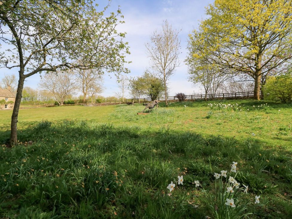 A garden with trees and flowers at Foxhill Farm Barn Cheltenham