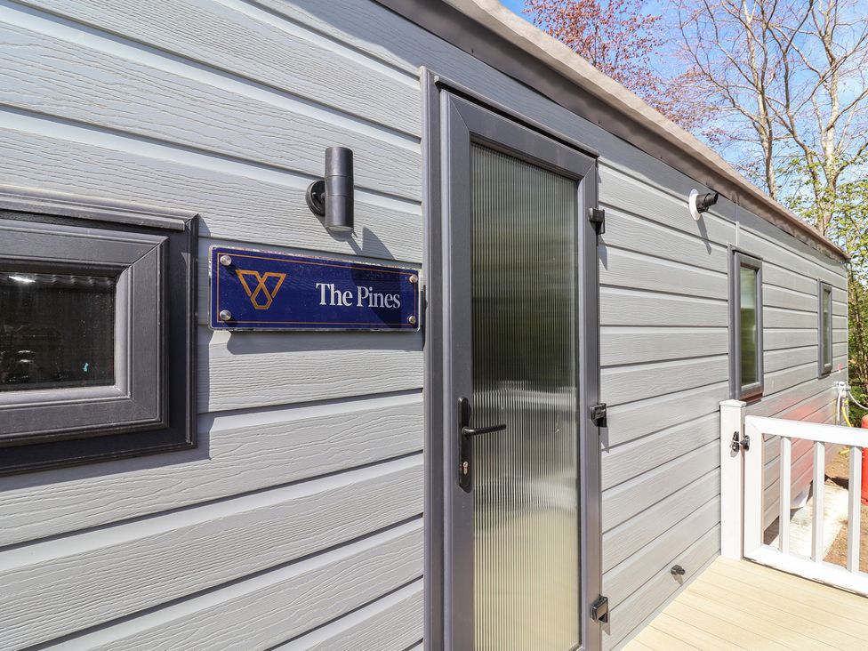 An exterior view of a property entrance at The Pines in Delamere
