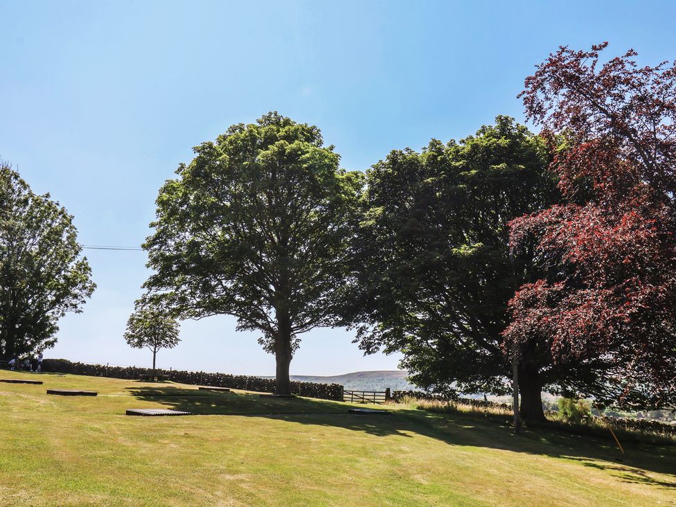 An outdoor area with trees and grass at 4 Lilac Cottages Ainthorpe