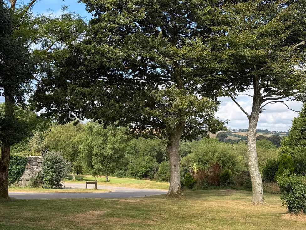 A landscape view with trees and grass at Moorland View in Dobwalls