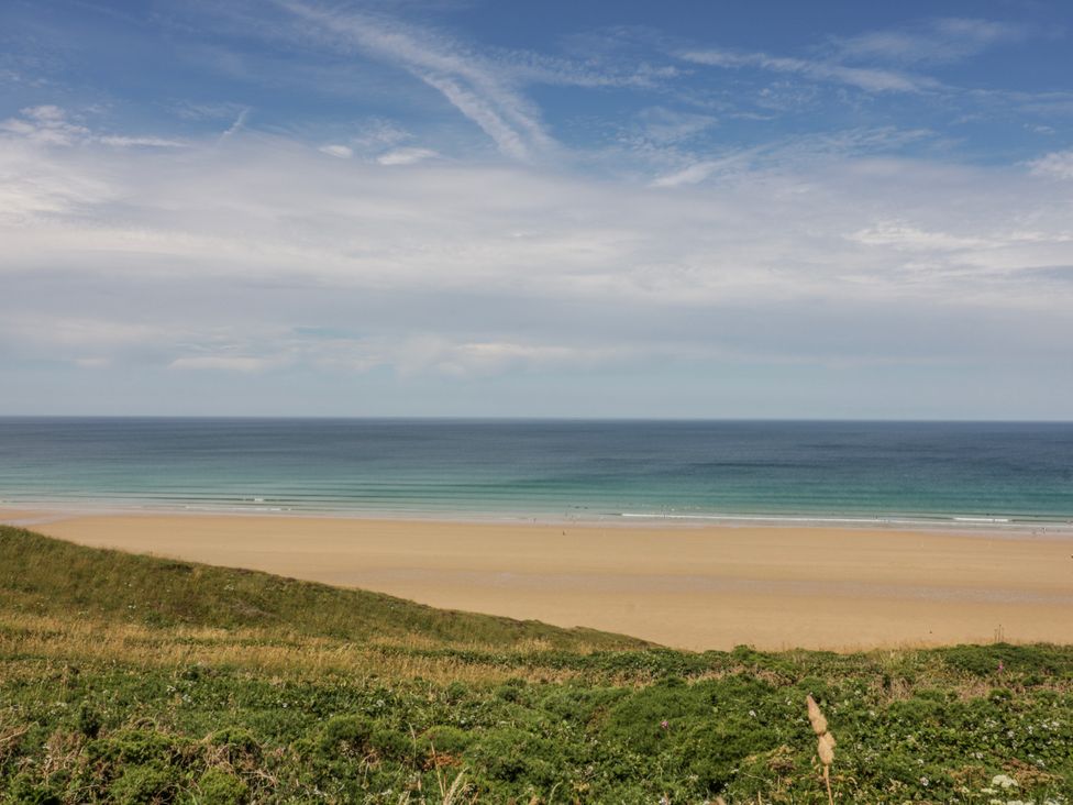 A view of the beach and ocean at 3A Grannys Lane Perranporth