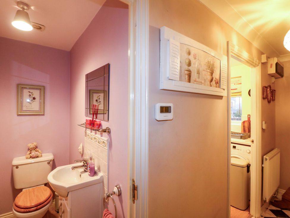 A bathroom with a sink and toilet at 41 Lower Birches Way Rugeley