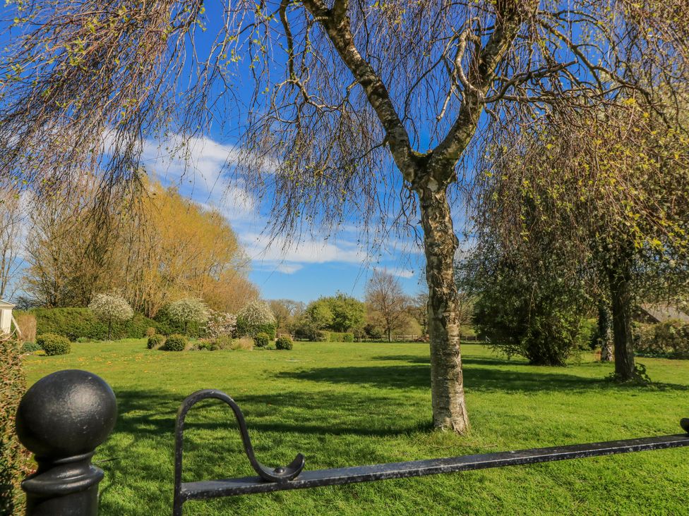 A garden with trees and grass at New Barn in Broad Chalke