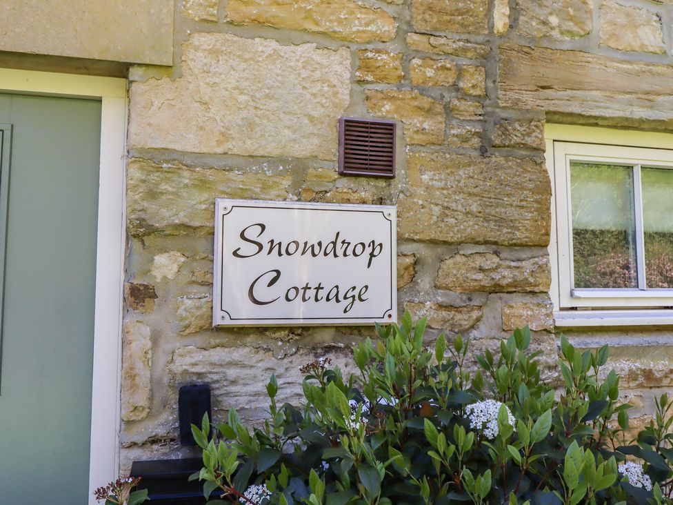 A cottage sign at Snowdrop Cottage near Warkworth
