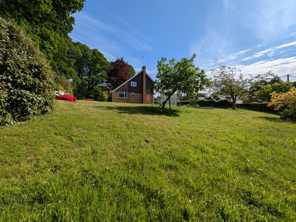 A garden with a house and trees at Roslyn Romsey