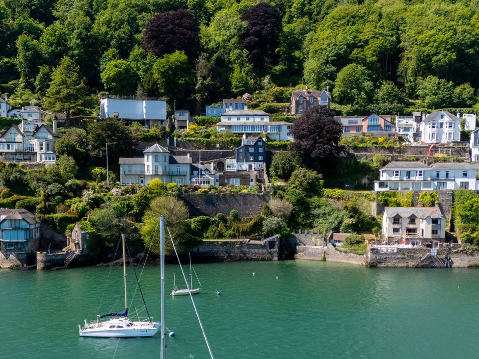 A view of houses along the water at Bell Cottage in Dartmouth