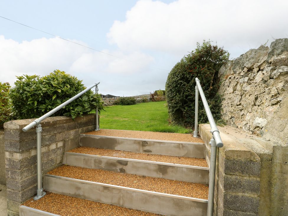 Stairs leading to a grassy area at Getws Ty Croes