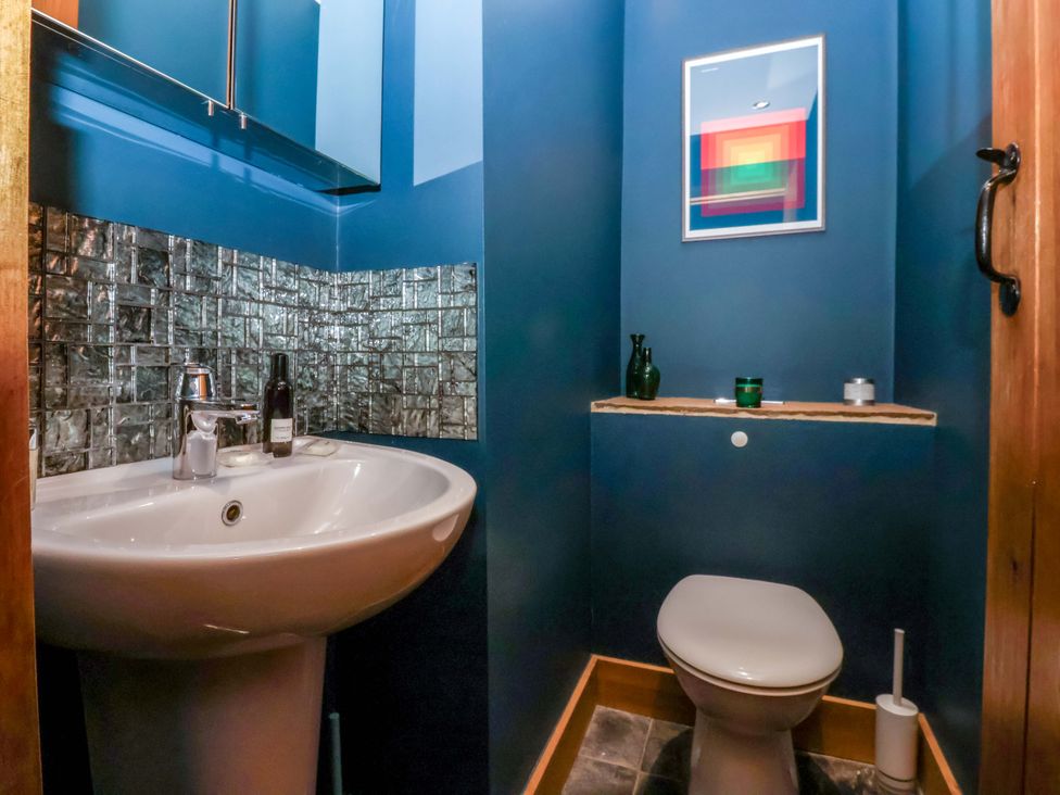 A bathroom with sink and toilet at The Green in Sawley near Ripon