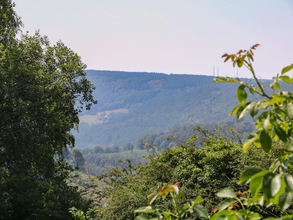 A scenic view of hills and trees at 24 Cefn Court Newport