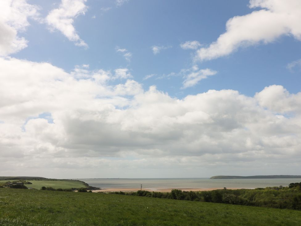 A view of the ocean and cloudy sky at Ard Uisce @ Estuary Bliss in Duncannon, County Wexford