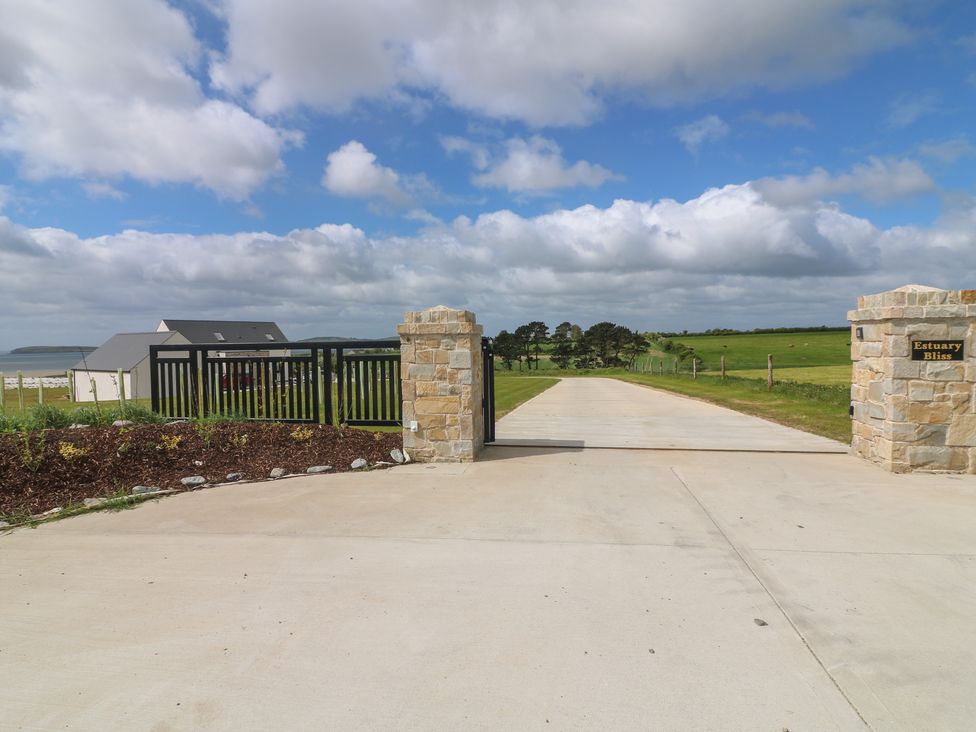 A gated entrance leading to Estuary Bliss in Duncannon, County Wexford