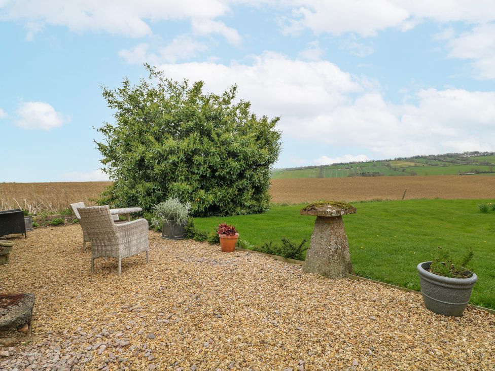 A garden with chairs and plants at America Lodge in Oakham