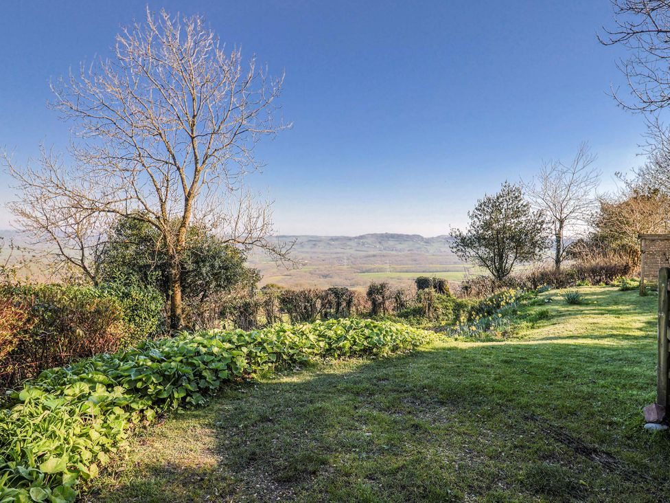 A garden with view of hills at 2 Oak Tree Cottages Marshwood Nr. Hawkchurch