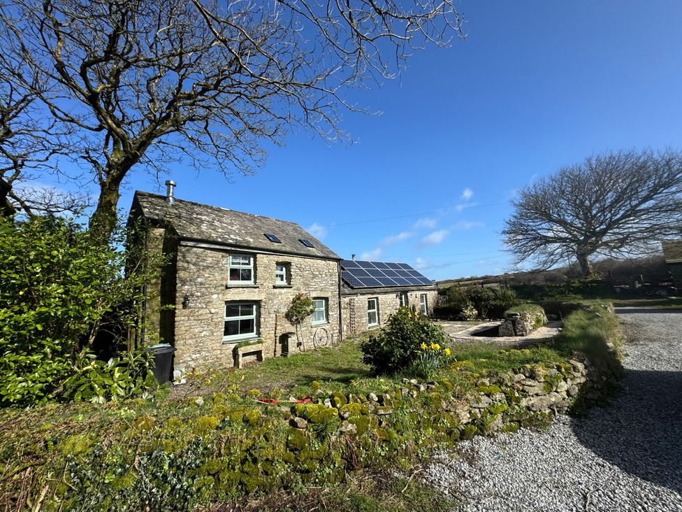 A house with solar panels and garden at Tor Farm Advent near Camelford