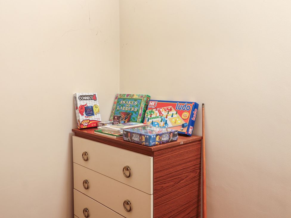A collection of board games on a dresser at Macmathuna, Kilrush, County Clare