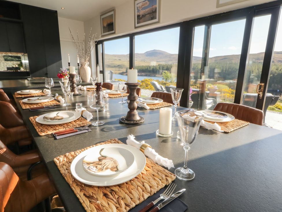 A dining table set for a meal at Hanowen House in Dungloe, County Donegal